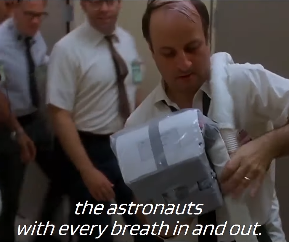 The scene from Apollo 13 where Mission Control, Houston bodged the CO₂ scrubber with duct tape, the Greatest American Invention of All Time